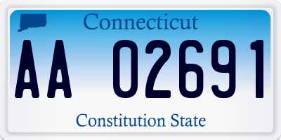 CT license plate AA02691