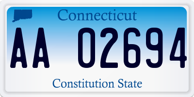 CT license plate AA02694