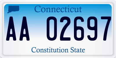 CT license plate AA02697