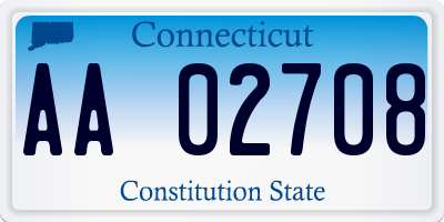 CT license plate AA02708