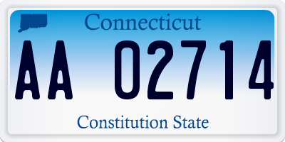 CT license plate AA02714