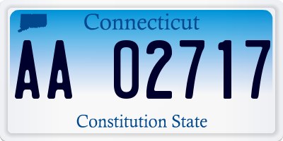 CT license plate AA02717