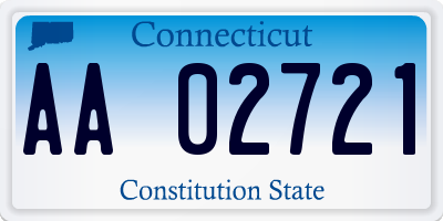 CT license plate AA02721