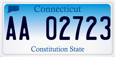 CT license plate AA02723