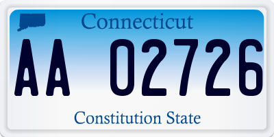 CT license plate AA02726