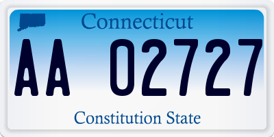 CT license plate AA02727