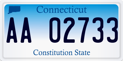 CT license plate AA02733