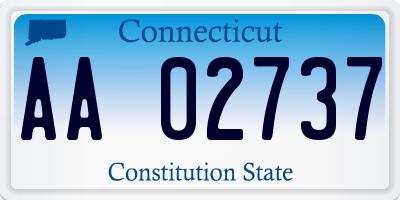 CT license plate AA02737