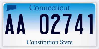 CT license plate AA02741