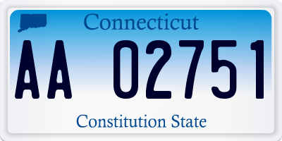 CT license plate AA02751