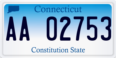 CT license plate AA02753