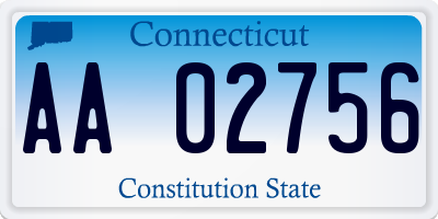 CT license plate AA02756