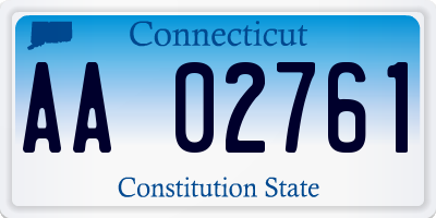 CT license plate AA02761