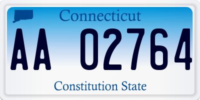 CT license plate AA02764