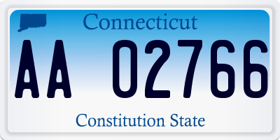 CT license plate AA02766