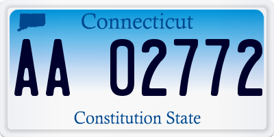 CT license plate AA02772