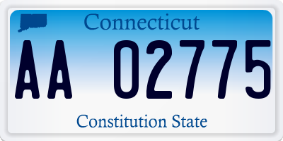 CT license plate AA02775