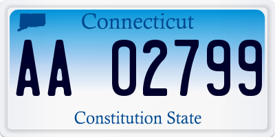 CT license plate AA02799