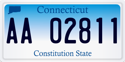 CT license plate AA02811