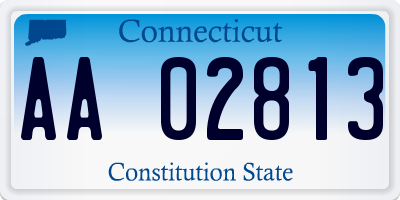 CT license plate AA02813