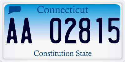 CT license plate AA02815