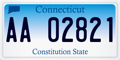 CT license plate AA02821