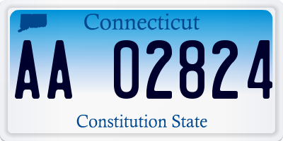 CT license plate AA02824