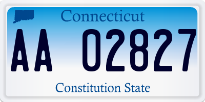 CT license plate AA02827