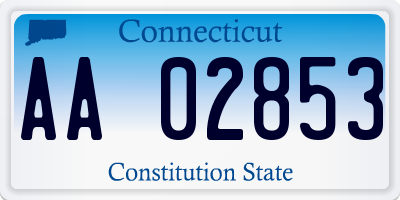 CT license plate AA02853