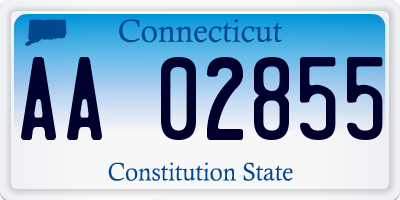 CT license plate AA02855