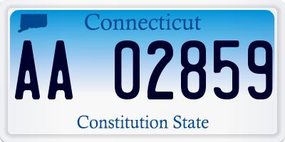 CT license plate AA02859