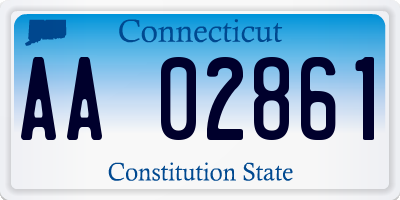 CT license plate AA02861
