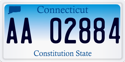 CT license plate AA02884
