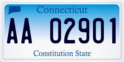 CT license plate AA02901