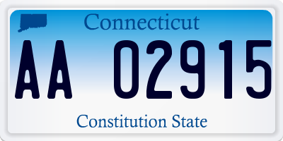 CT license plate AA02915