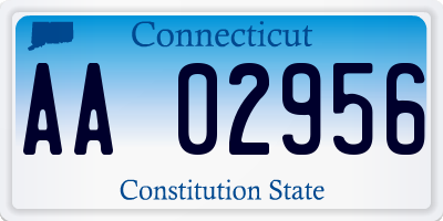 CT license plate AA02956