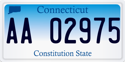 CT license plate AA02975