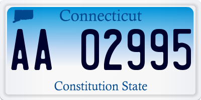 CT license plate AA02995