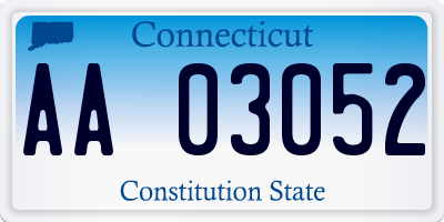 CT license plate AA03052