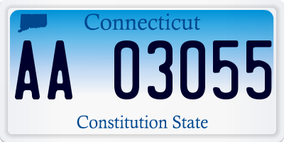 CT license plate AA03055