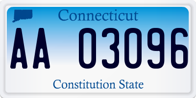 CT license plate AA03096