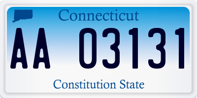 CT license plate AA03131