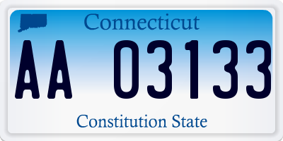 CT license plate AA03133