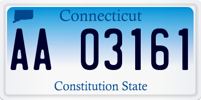 CT license plate AA03161