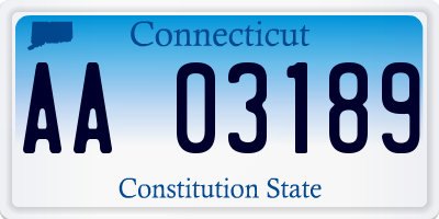 CT license plate AA03189