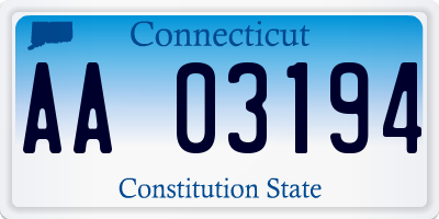 CT license plate AA03194