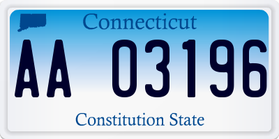 CT license plate AA03196