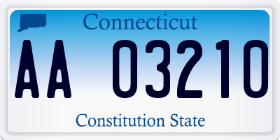 CT license plate AA03210