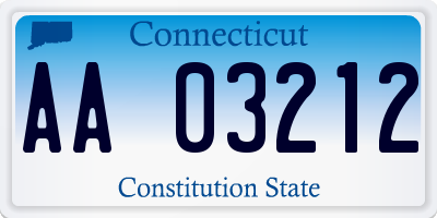 CT license plate AA03212