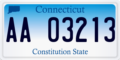 CT license plate AA03213